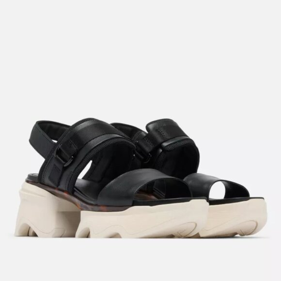 KINETIC Impact Slingback Heel Women's Sandal color Black, Chalk - Picture 1 of 6